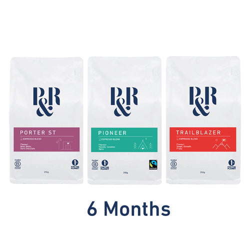 Six months P&R coffee gift subscription 